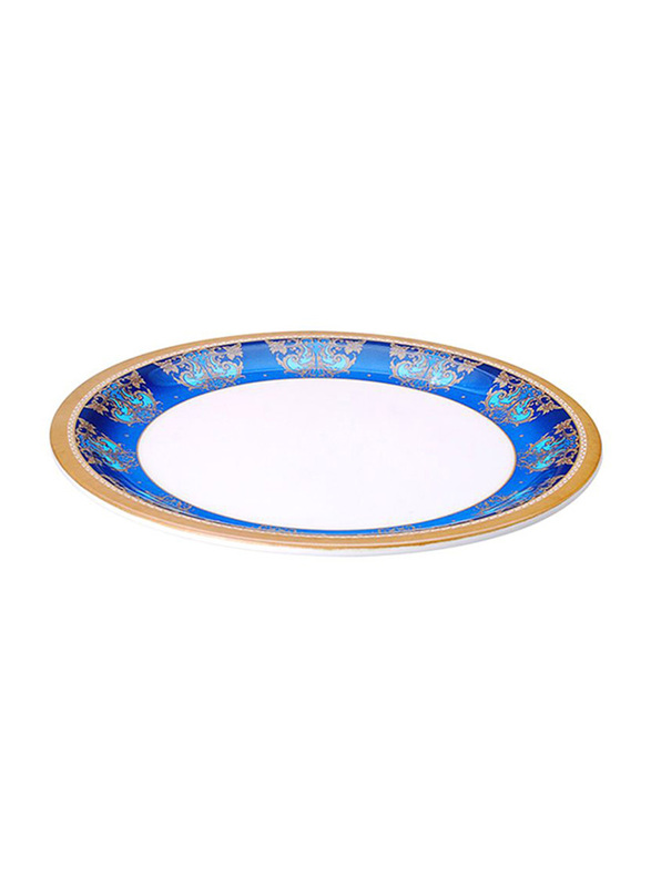 Dinewell 11-inch Royal Decor Dinner Plate, DWP5002RD, Blue/White