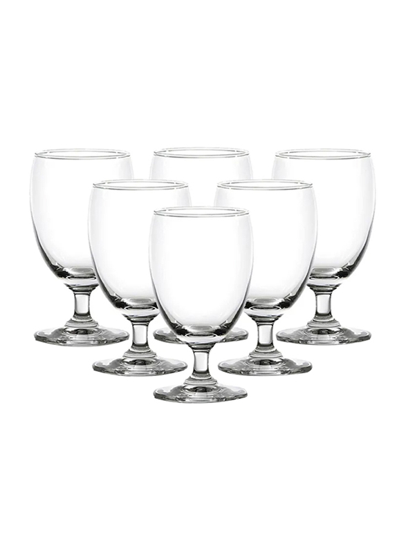 Ocean 208ml 6-Piece Classic Banquet Goblet Glass Set, 500G11, Clear