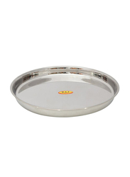 Raj 29cm Steel Round Beaded Thali, TB0004, Silver