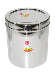 Raj Storage Container with Lid, 4 Pieces, Silver