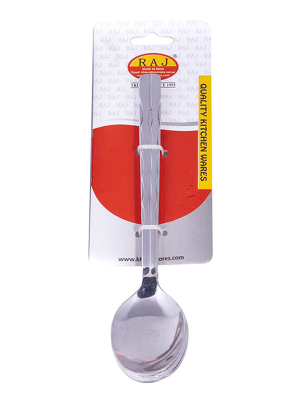 Raj 6-Piece Stainless Steel Symphoney Dessert Spoon Set, SCTS01, Silver