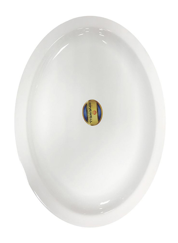 Dinewell 34cm Melamine Oval Platter, DWR5012W, White