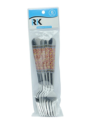 RK 20.5cm 6-Piece Stainless Steel Fork Set, RK0078, Silver/Red
