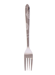 Raj 12-Piece Stainless Steel Decor Dessert Fork Set, RK0062, Silver