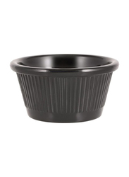 Dinewell 2-Piece 3.5-inch Melamine Large Rim Bowl Set, DWH3018B, 3.5x2-inch, Black
