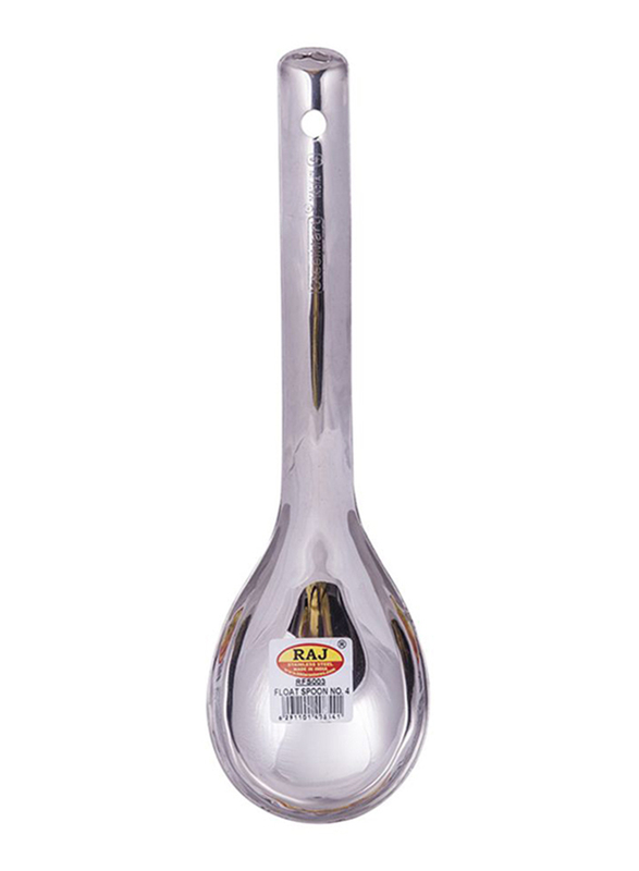 Raj 8.5cm Stainless Steel Float Spoon, RFS003, Silver