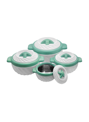 Selvel 4-Piece Swirl Classic Casserole Set, PHPSC04-G, Green/White