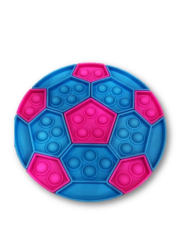 

Bubble Pops Pink & Blue Football Puzzle Fidget Toy, Multicolour