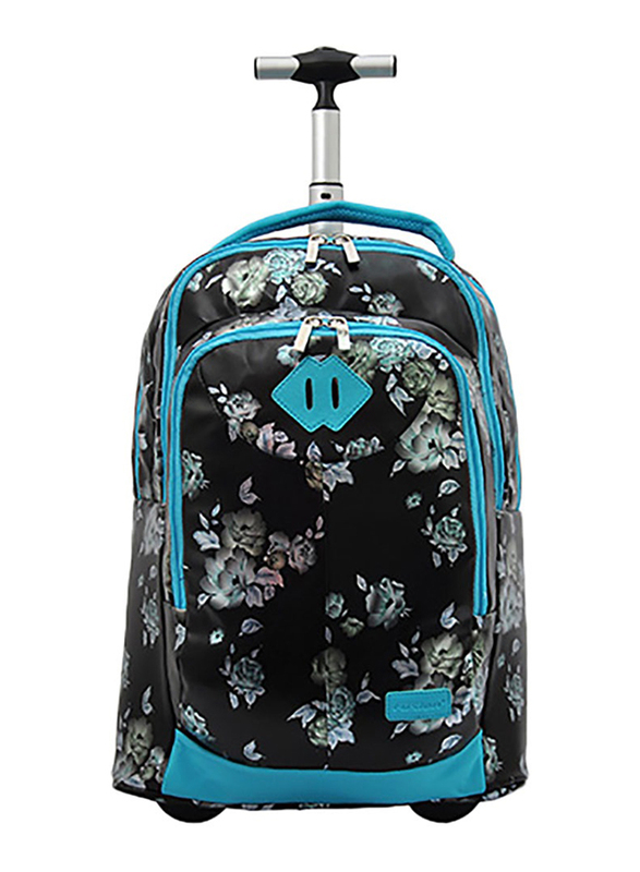 

Fusion Artistic Rose Trolley Bag, 20 inch, Black/Blue