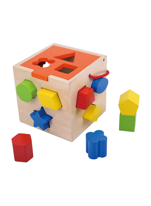 

Tooky Toy 13-Piece Wooden Shape Sorter, Multicolour
