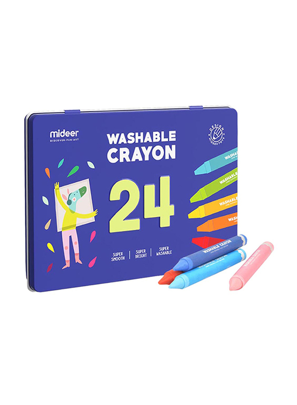 

Mideer Washable Colouring Crayons, 24 Pieces, Multicolour