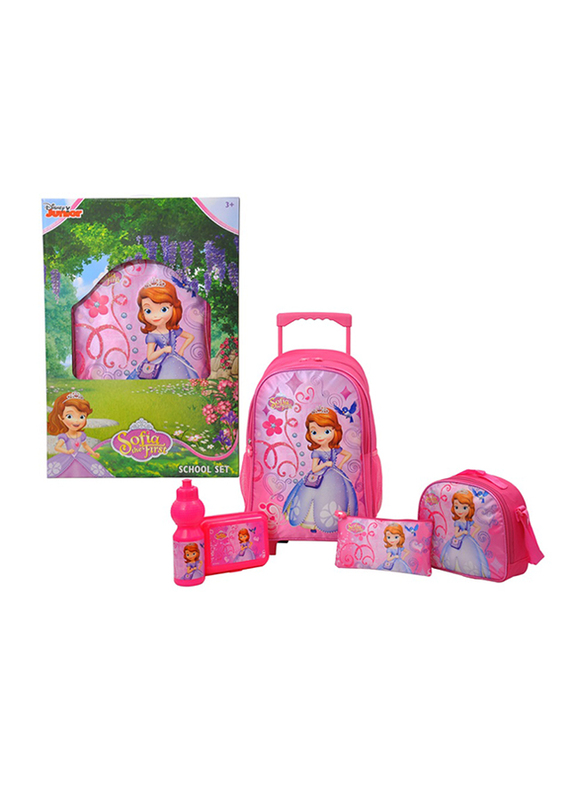 

Sofia Sweet As A Princess 5 In1 Trolley Bag Set, 16 inch, Pink