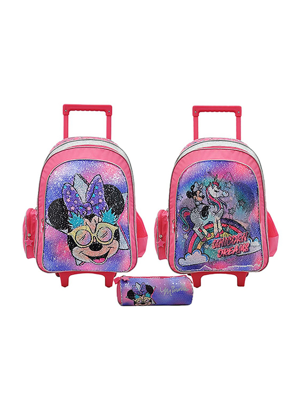 

Minnie Believe In Love Trolley + Pencil Case, 18 inch, Pink