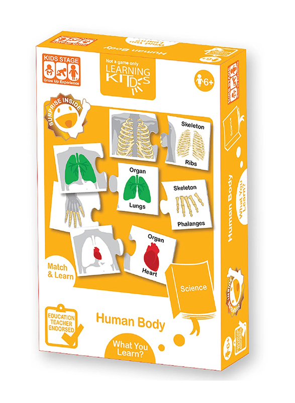 

Learning Kids 40 Pieces Match & Learn Human Body Puzzle, Multicolour