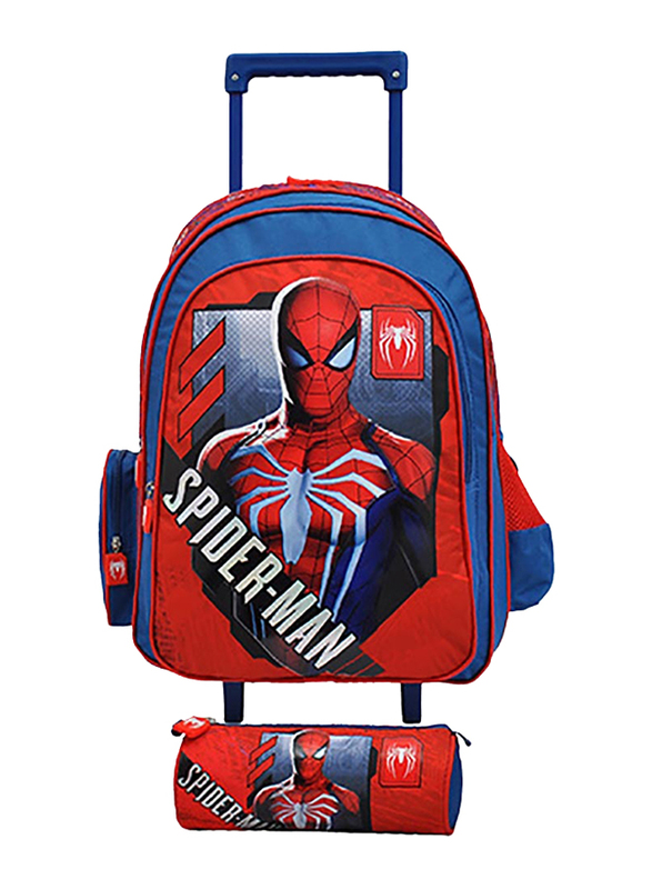 

Spiderman Stand By Me Trolley + Pencil Case, 18 inch, Black/Red