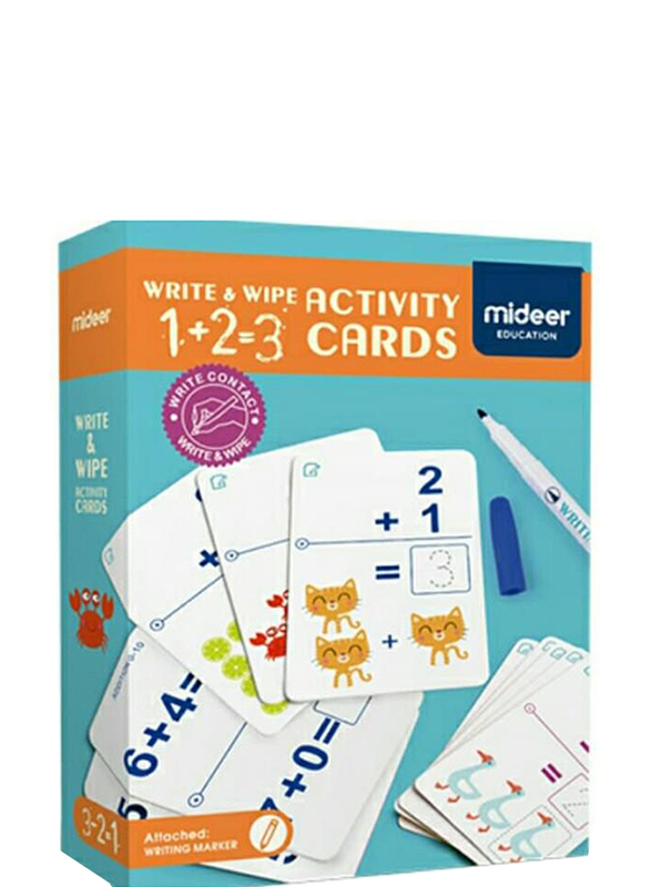 

Mideer Write & Wipe Cards Maths, White