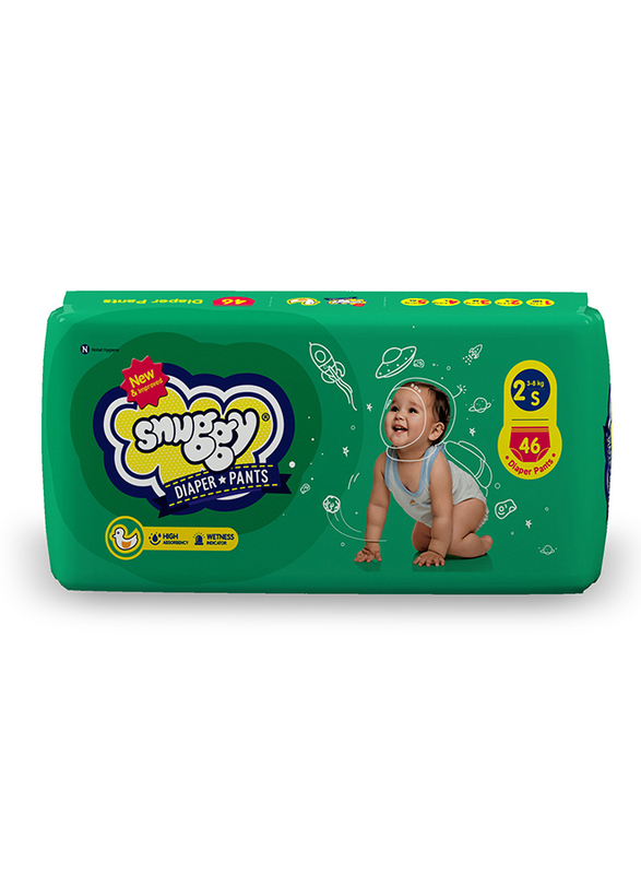 

Snuggy Baby Diaper Pants, Size 2, Small, 3-8 Kg, 46 Count
