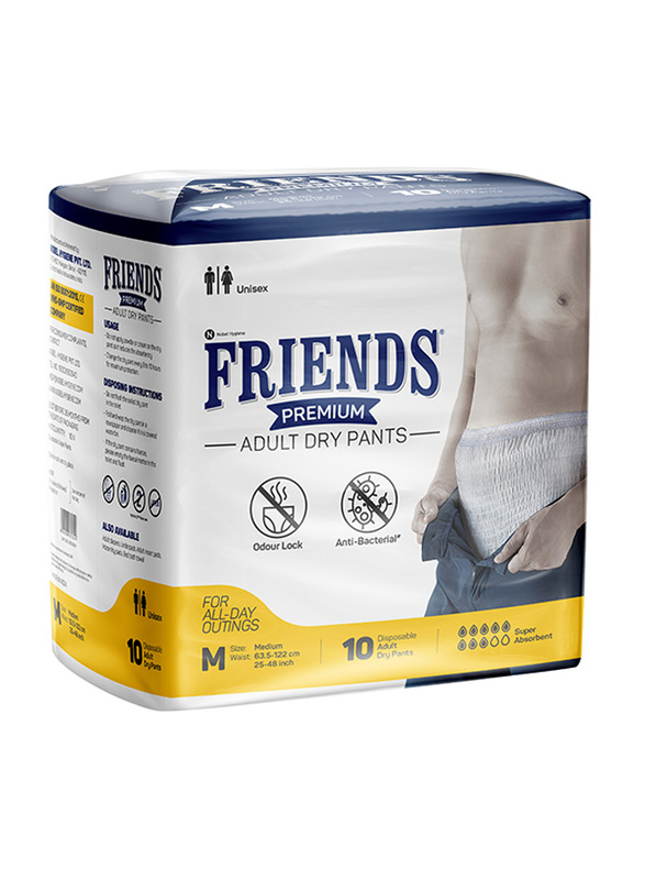 

Friends Pull-Ups Adult Diaper, Medium, 10 Sheets