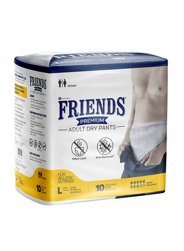 

Friends Pull-Ups Adult Diaper, Large, 10 Sheets