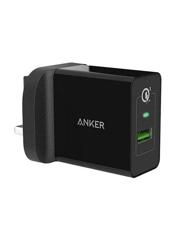 Anker PowerPort+1 UK Plug Wall Charger, with 3.0 Quick Charge USB Port and PowerIQ Technology, Black