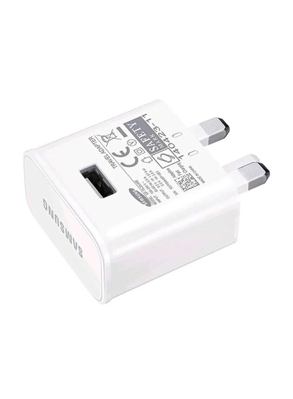 Samsung UK 3-Pin Charging Adapter for Samsung Mobile Phone, White