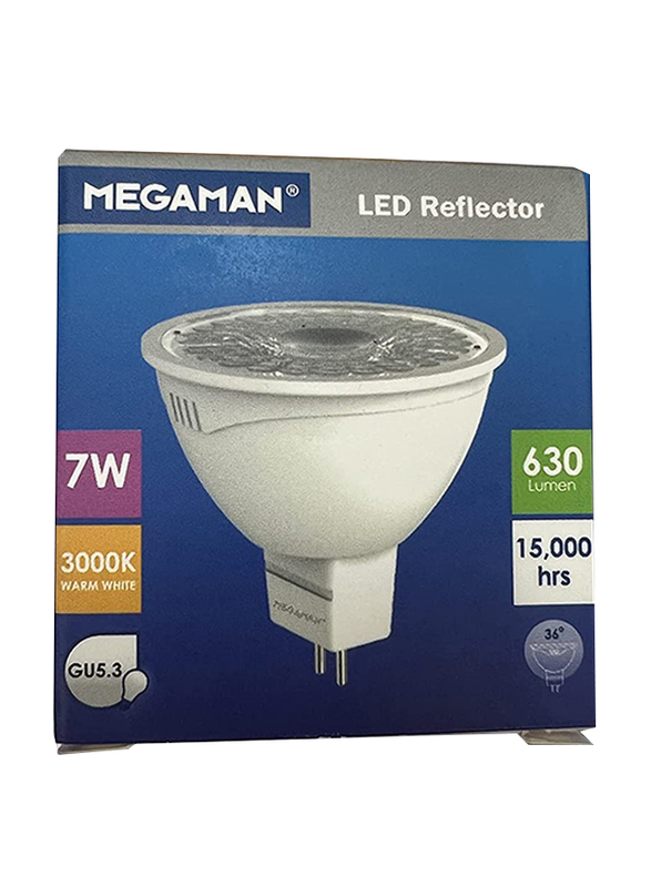 

Megaman 3000K LED Reflector Light, 7W, MR16, Warm White