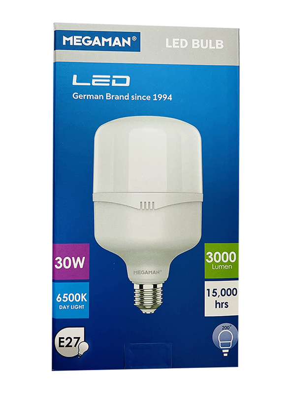 

Megaman 6500K LED Bulb, 30W, E27 YTT100, Day Light