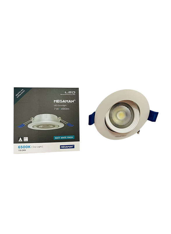 

Megaman 6500K LED Downlight, 7W, Day Light