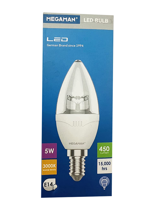 

Megaman 3000K LED Bulb, 5W, E14, Warm White