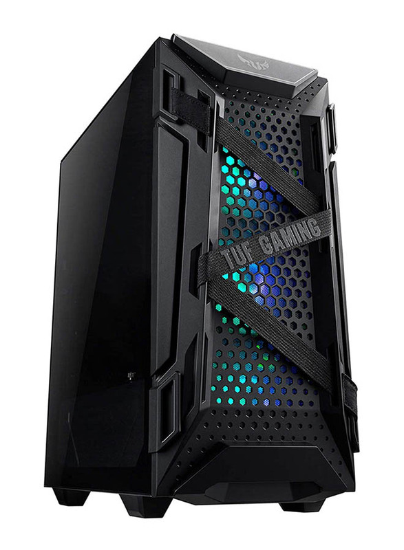 

Asus TUF Gaming Mid Tower Compact Case for ATX Motherboards with Honeycomb Front Panel & RBG Fans/2 x USB 3.2, GT301, Black