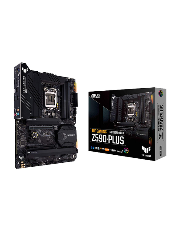 

Asus TUF Gaming Z590-Plus LGA 1200 (Intel 11th / 10th Gen) ATX Gaming Motherboard, 90MB16B0-M0EAY0, Black