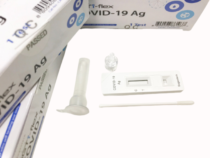 Sugentech SGTi-flex COVID-19 AG Rapid Antigen Self Test Kit, CAGS900E, White