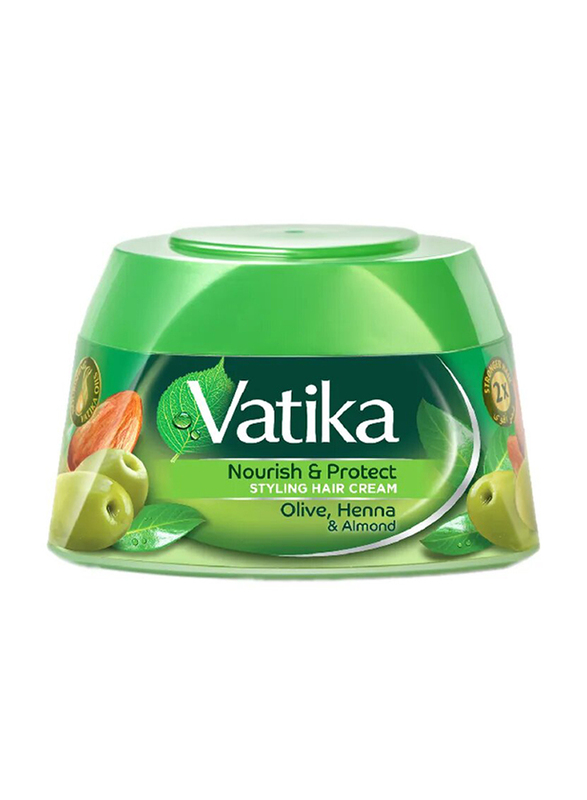 

Dabur Nourish and Protect Styling Hair Cream Enriched with Olive Henna and Almond for All Hair Types, 210ml