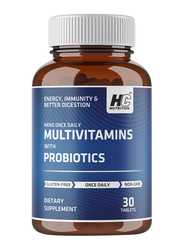 HC Nutrition Men's Once Daily Multivitamins with Probiotics Dietary Supplement, 30 Tablets