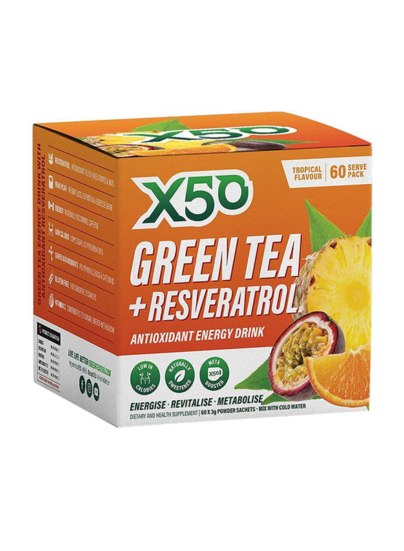 

X50 Tropical Green Tea, 60 Sachets