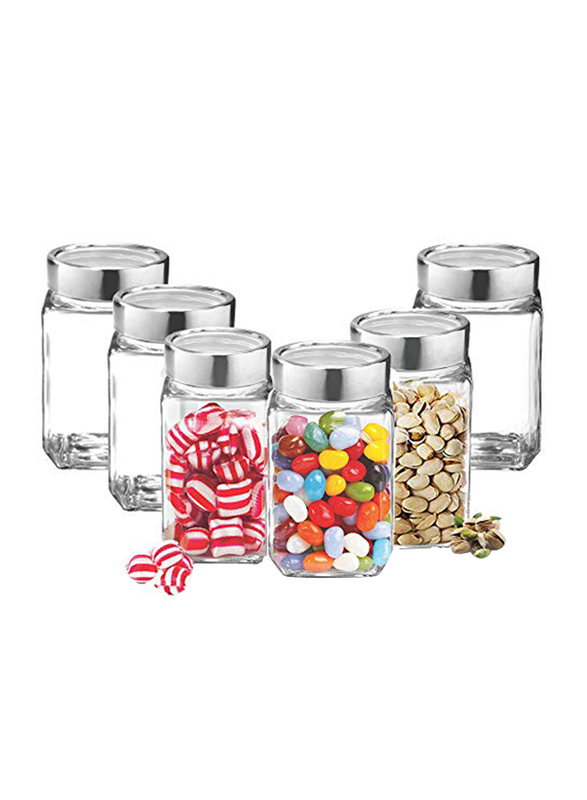 

Milton Cube Storage Glass Jar, 310 ml, 6 Pieces, Transparent