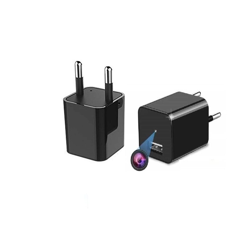 

Ausha C16 CCTV FHD 1080P Portable Security USB Charger Adapter, Black