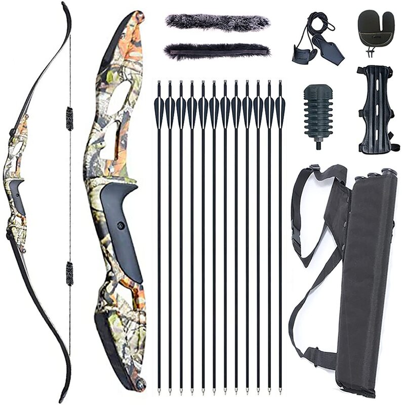 

Generic Monleap Archery Recurve Bow and Arrows Set, 56 Inch, Multicolour