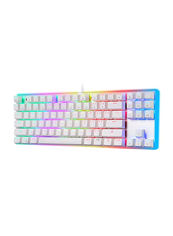 

Motospeed Wired Gaming Mechanical English Keyboard with RGB Rainbow Backlit, White