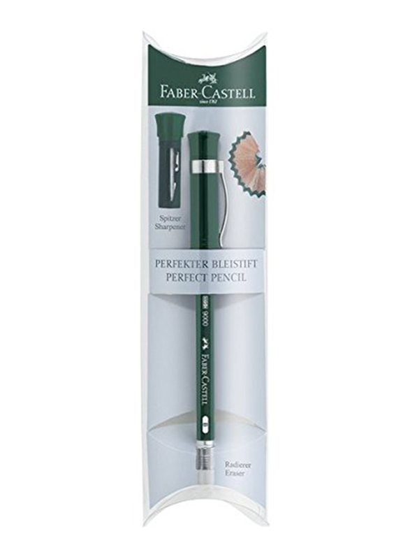 

Faber-Castell Perfect Pencil with Sharpener on Cap, 9000, Green