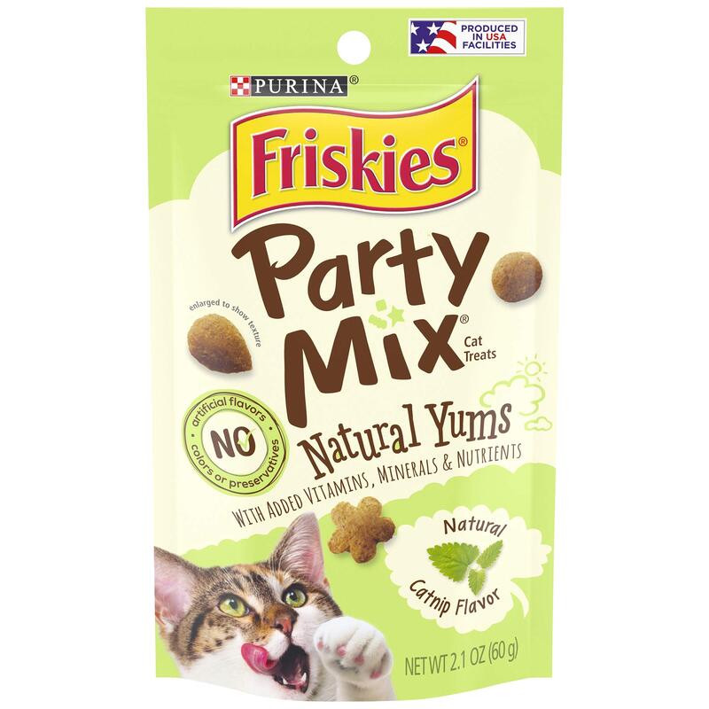 

Purina Friskies Party Mix Cat Treats with Natural Catnip Flavour, 2.1oz