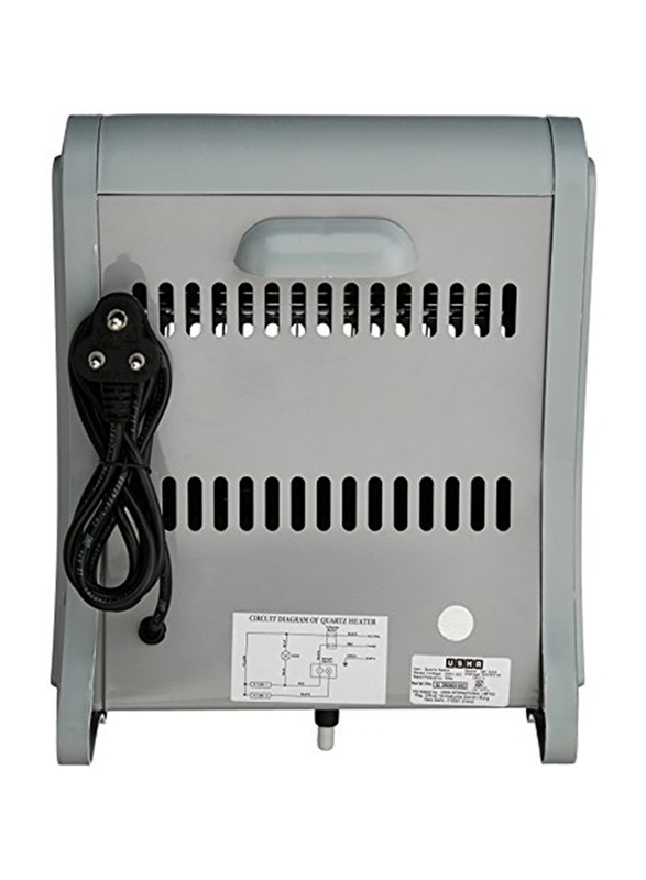 Usha Quartz Room Heater with Overheating Protection, 800W, 3002, Ivory