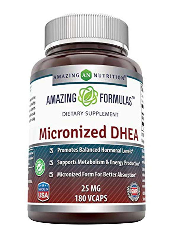 

Amazing+Nutrition Micronized Dhea Dietary Supplement, 25mg, 180 Capsules