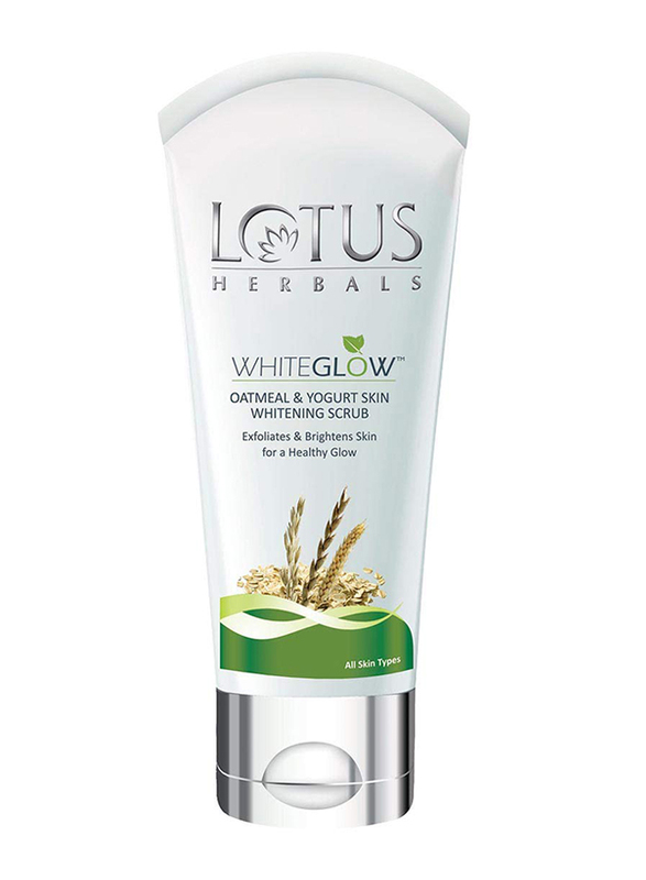 

Lotus Herbals White Glow Oatmeal and Yogurt Skin Whitening Scrub, 50g