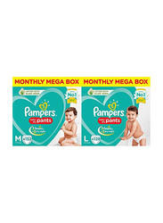 Pampers New Diapers Pants Monthly Box Pack, Medium/ Large, 7-12kg, 152/128 Count