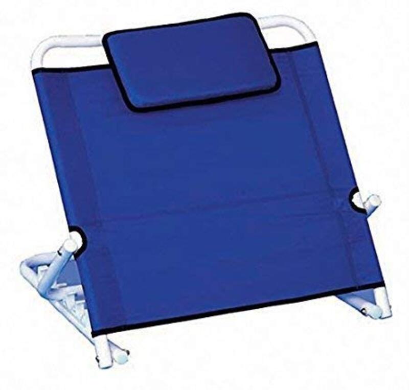 

Brazos Polyester PVC Chromed Steel Frame Reclining Adjustable Sit-up 6 Positions Back Rest for Orthopedic Neck, Head and Lumbar Support, Blue