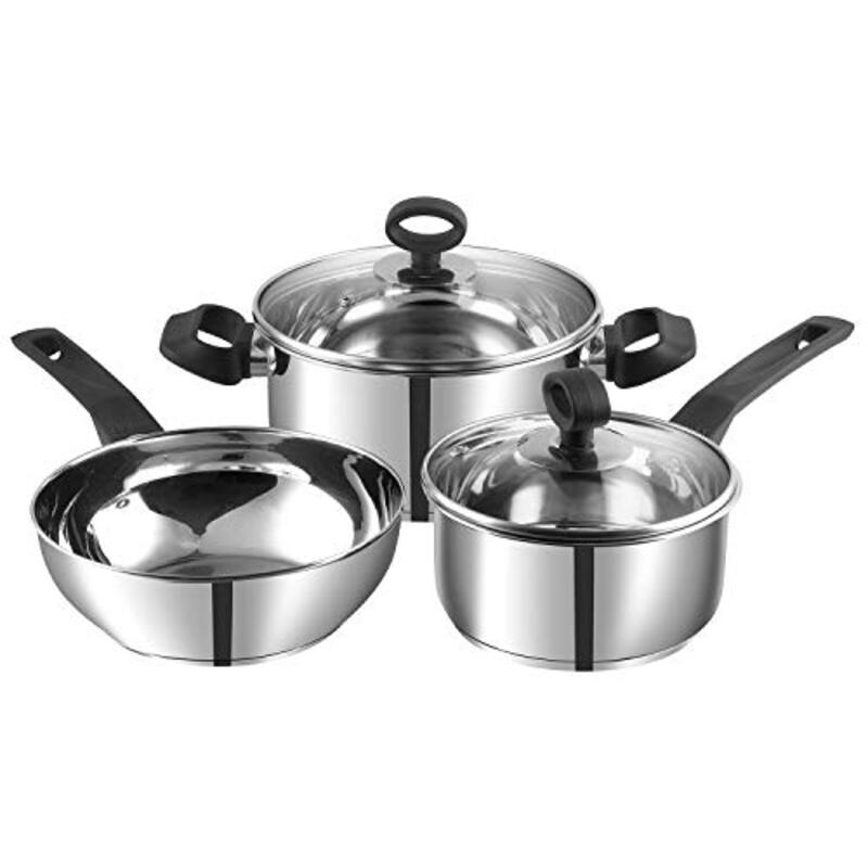 

Vinod 3-Piece Stainless Steel Cookware Set, Silver