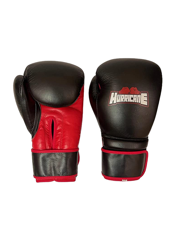 

Hurricane 12-oz Professional Grade Faux Leather Boxing Gloves Unisex, Black/Red