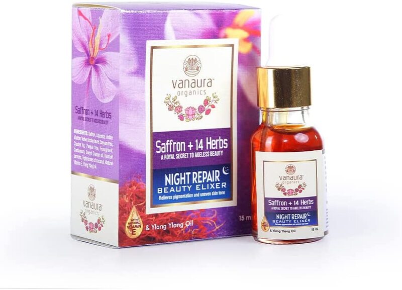 

Vanaura Organics Saffron+14 Herbs Night Repair, 15ml