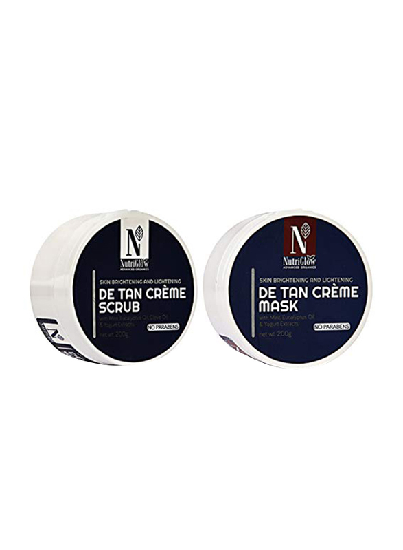 

NutriGlow Advance De Tan Creme Scrub with Creme Mask Set, 2 Pieces